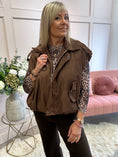 Load image into Gallery viewer, Suedette Sleeveless Jacket - Brown
