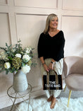 Load image into Gallery viewer, V Neck Knit Jumper - Black
