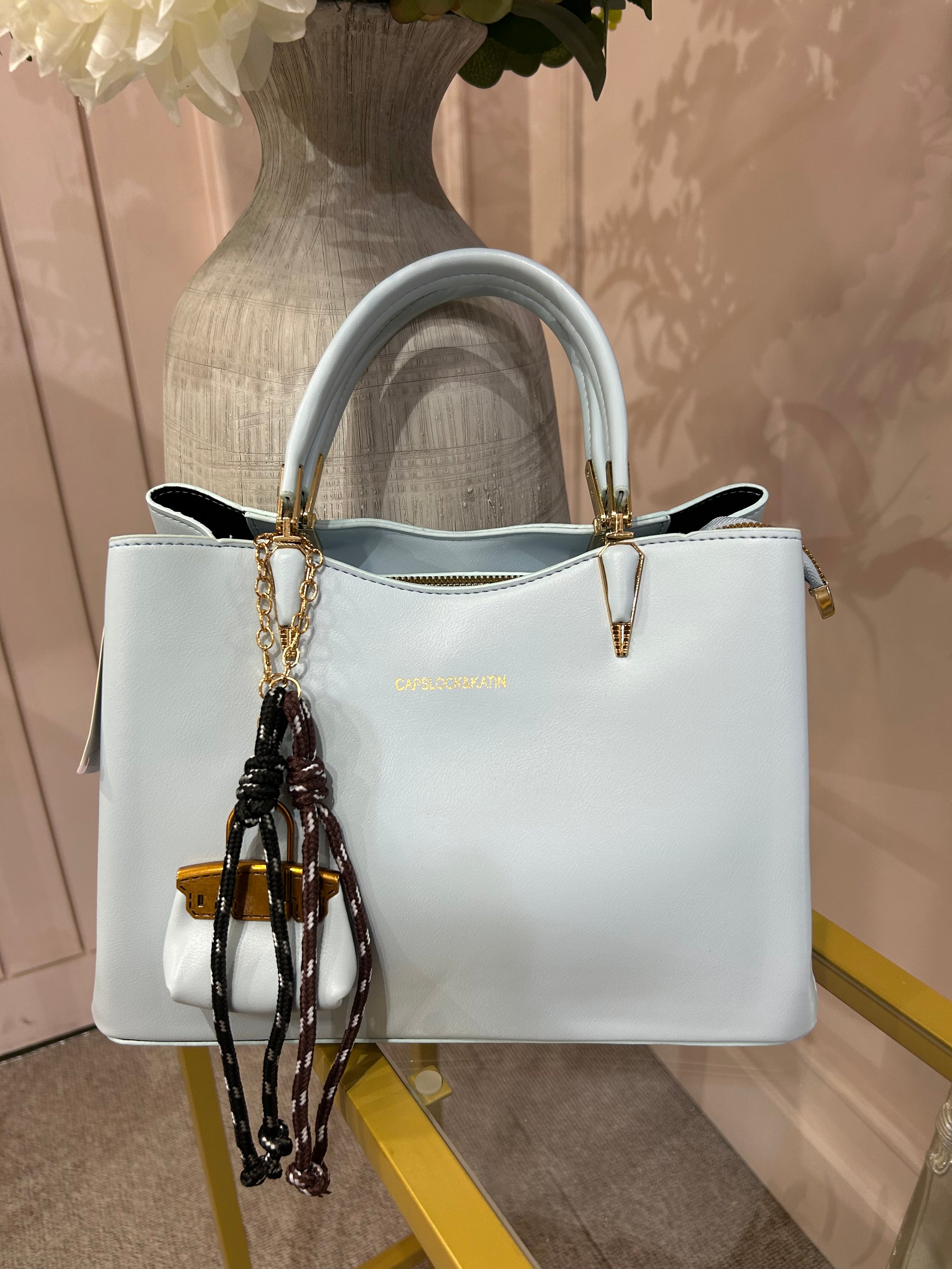 Compact and chic Capslock&katin Bag - Blue - Wardrobe By Simone