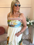 Load image into Gallery viewer, Lost In Paradise Maxi Dress - Cream/Green - Wardrobe By Simone
