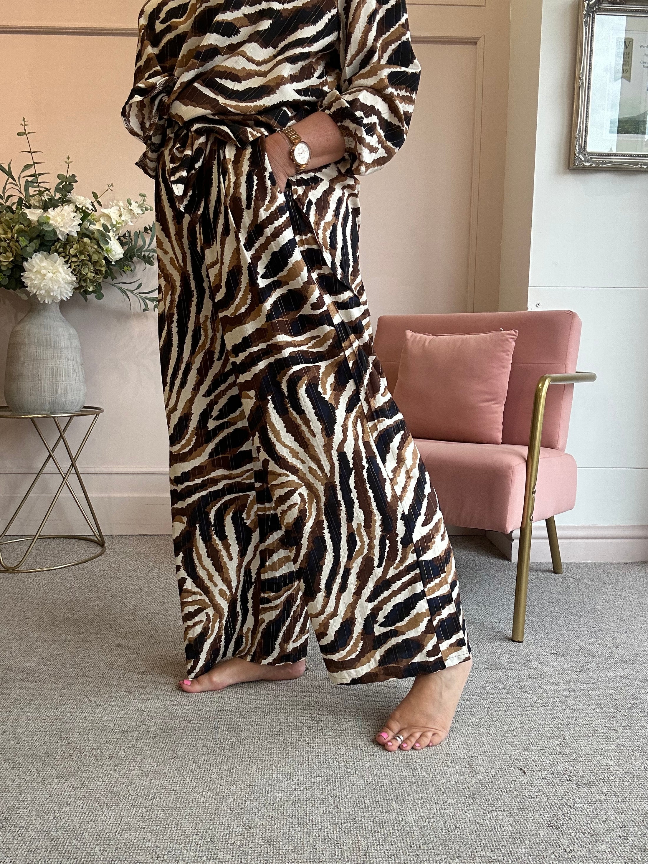 Crazy Zebra Pant - Brown/Black