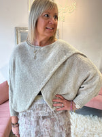 Crossover Layered Jumper - Beige