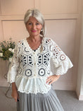 Load image into Gallery viewer, Crochet With Frill Edge Cardigan - Cream - Wardrobe By Simone

