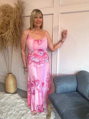 Orchid Bloom Maxi Sundress - Pink
