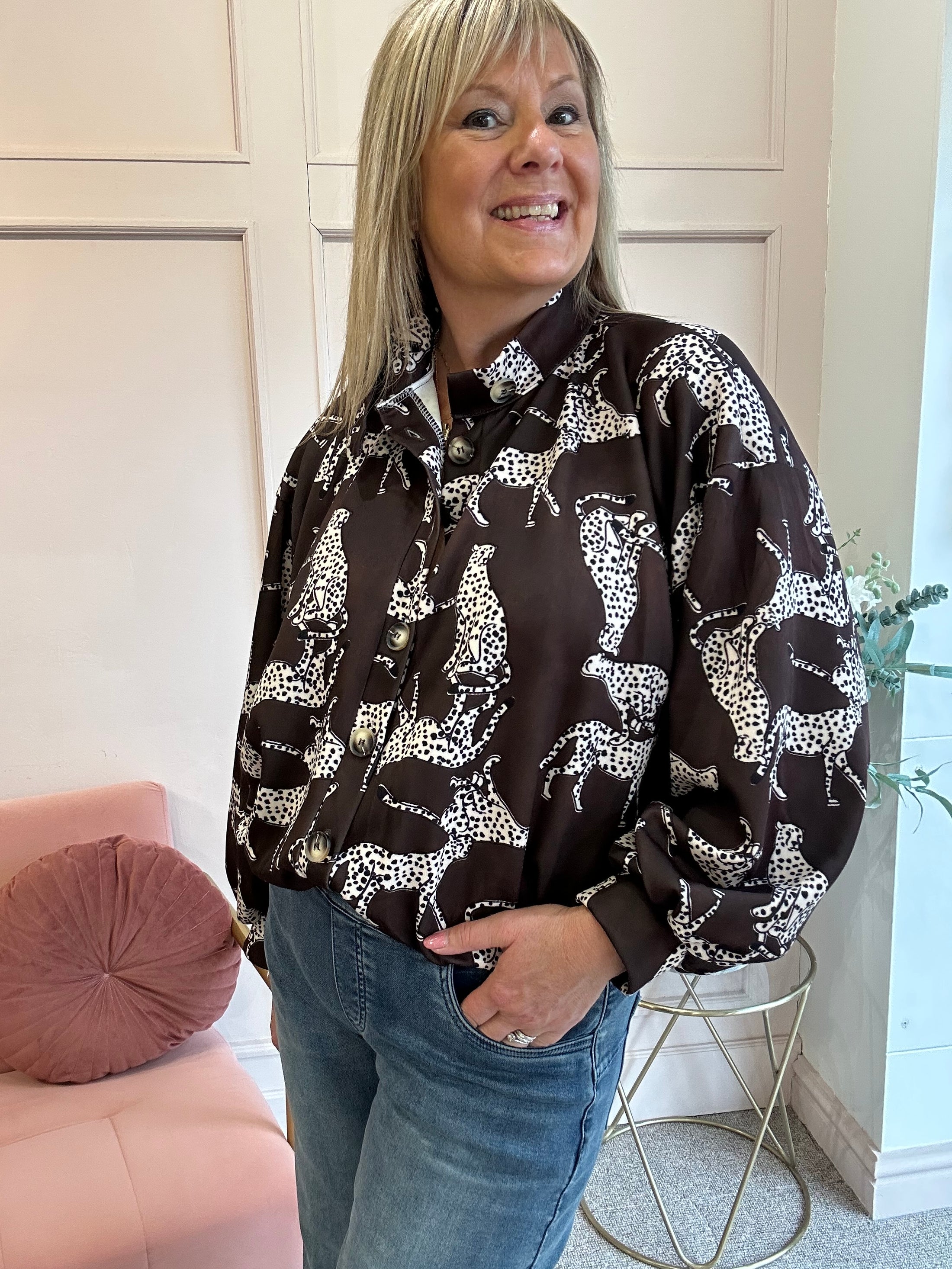 Leopard Jacket/Shirt - Brown