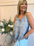 Load image into Gallery viewer, Touch Of Sparkle Cami Top - Blue
