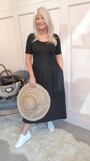 Beautiful J'adore Straw Sun Hat - Straw/Gold - Wardrobe By Simone