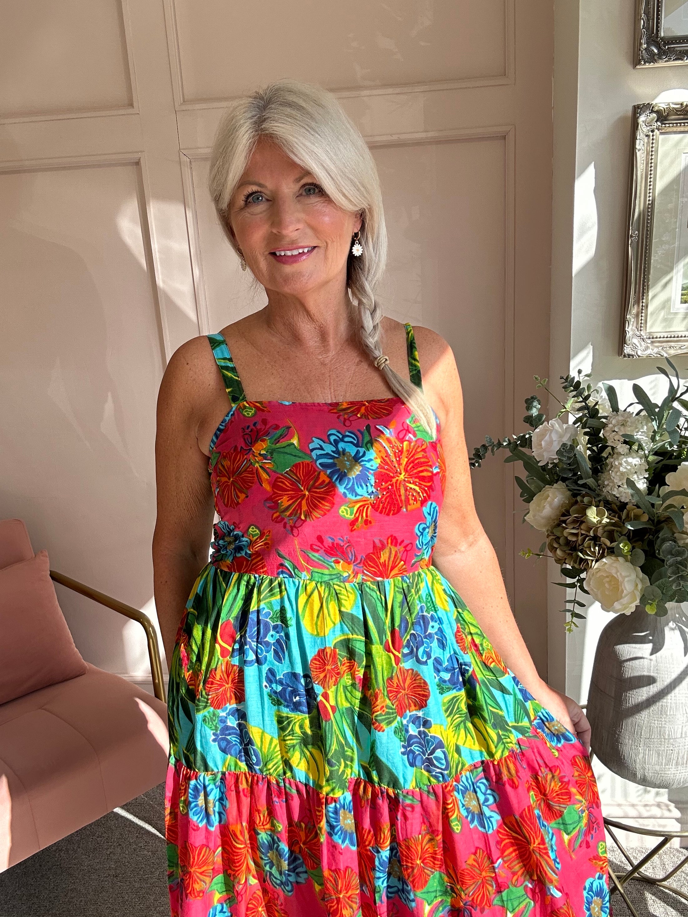 Tropical Vibes Maxi Dress - Multi Colour - Wardrobe By Simone