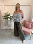 Load image into Gallery viewer, Ra-Ra Gingham Cami Top - Khaki/White
