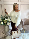 Load image into Gallery viewer, V Neck Knit Jumper - Cream
