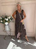 Load image into Gallery viewer, Polka Dot With Gold Shimmer - Brown/White - Wardrobe By Simone
