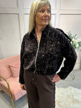 Load image into Gallery viewer, Shimmer Sequin Zipped Jacket - Browns
