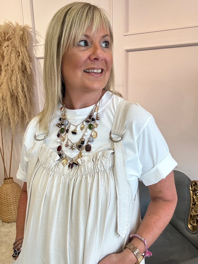 Fun dungarees - Beige