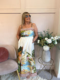 Load image into Gallery viewer, Lost In Paradise Maxi Dress - Cream/Green - Wardrobe By Simone
