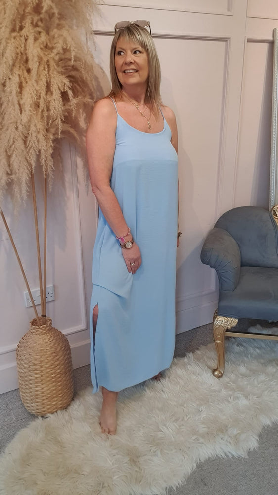 Strappy Maxi Sundress - Pale Blue - Wardrobe By Simone
