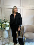Load image into Gallery viewer, Suedette Zipped Jacket - Black
