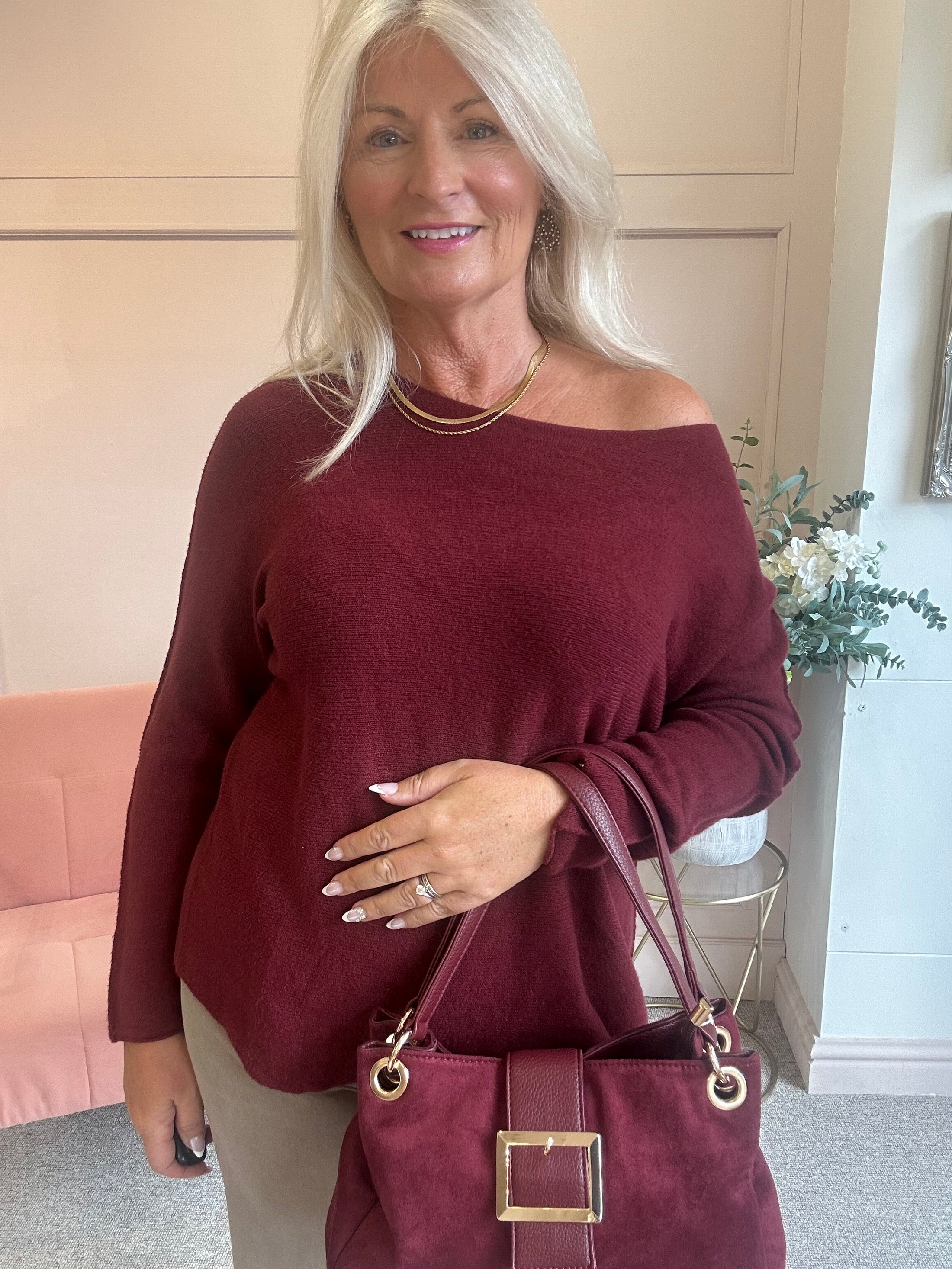Just a Plain Jumper - Burgundy