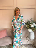 Load image into Gallery viewer, Vibrant Aztec Maxi Dress - Mint Green/Mix - Wardrobe By Simone

