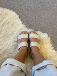Load image into Gallery viewer, Sadie Textured Soft Sandal - Cream
