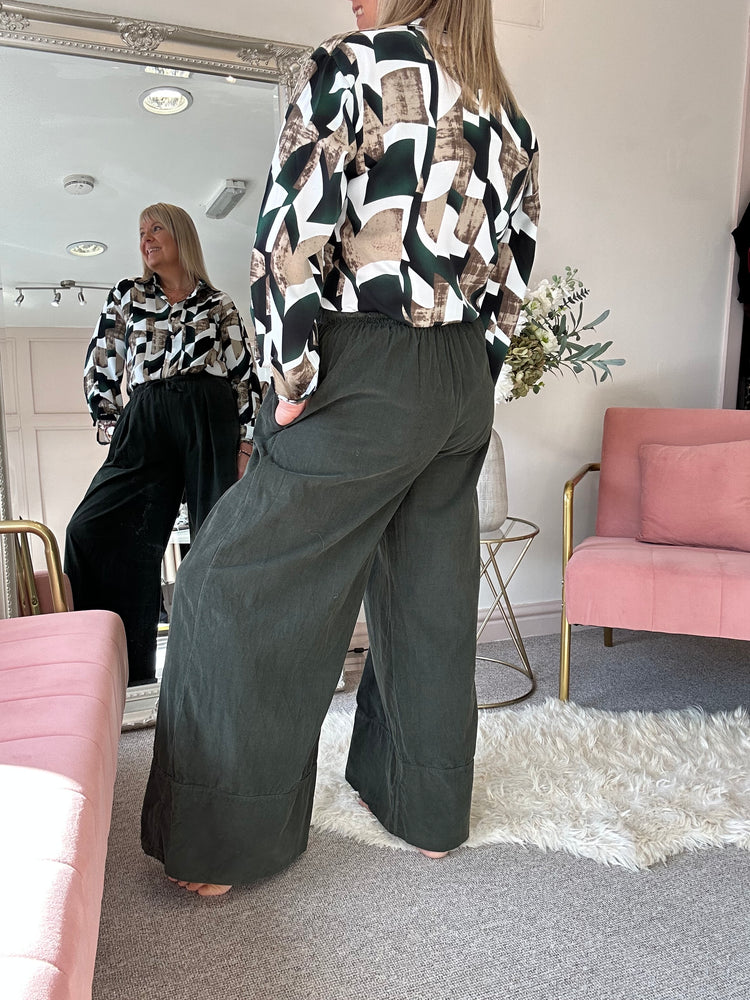 Wide Corduroy Pant - Khaki