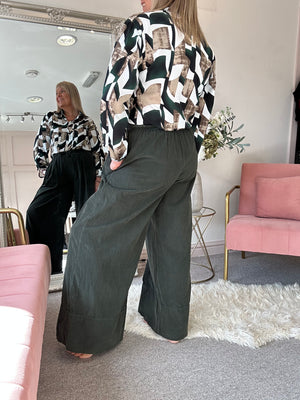 Wide Corduroy Pant - Khaki