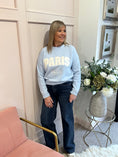 Load image into Gallery viewer, Embossed Paris Jumper - Powder Blue
