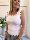 Load image into Gallery viewer, Scalloped Edged Vest Top - Pale Pink
