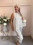 Load image into Gallery viewer, Floaty Sleeveless Top Gingham - Brown One Size
