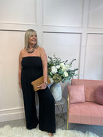 Strapless Wide Leg Jumpsuit - Black