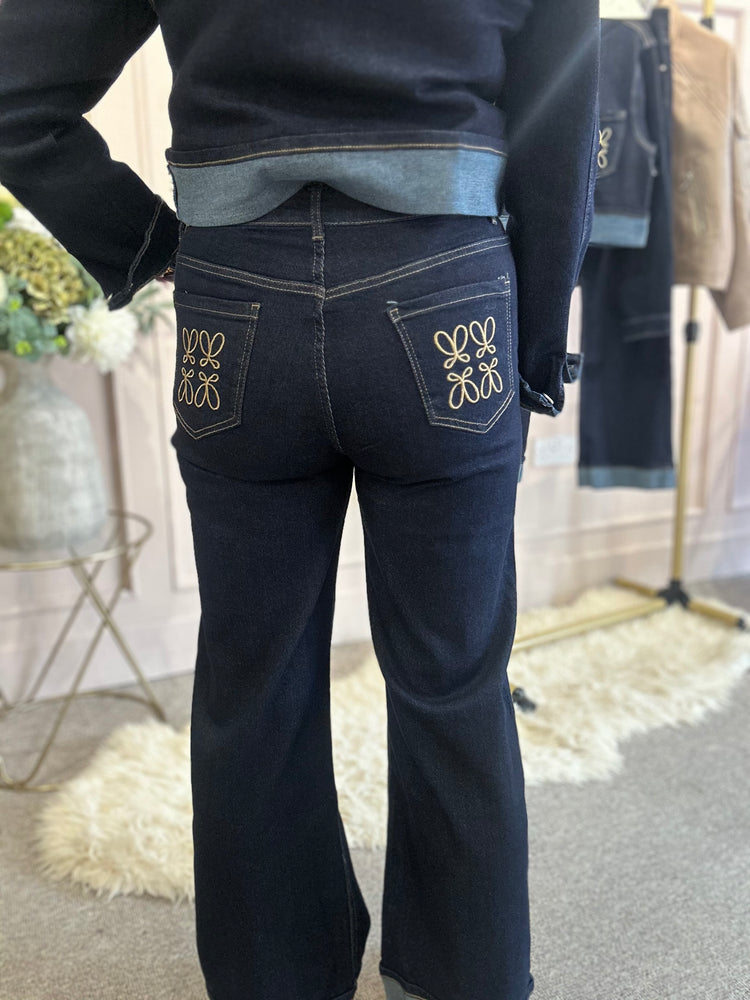 Wide Cuffed Jean - Indigo Denim
