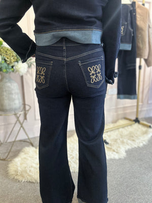 Wide Cuffed Jean - Indigo Denim