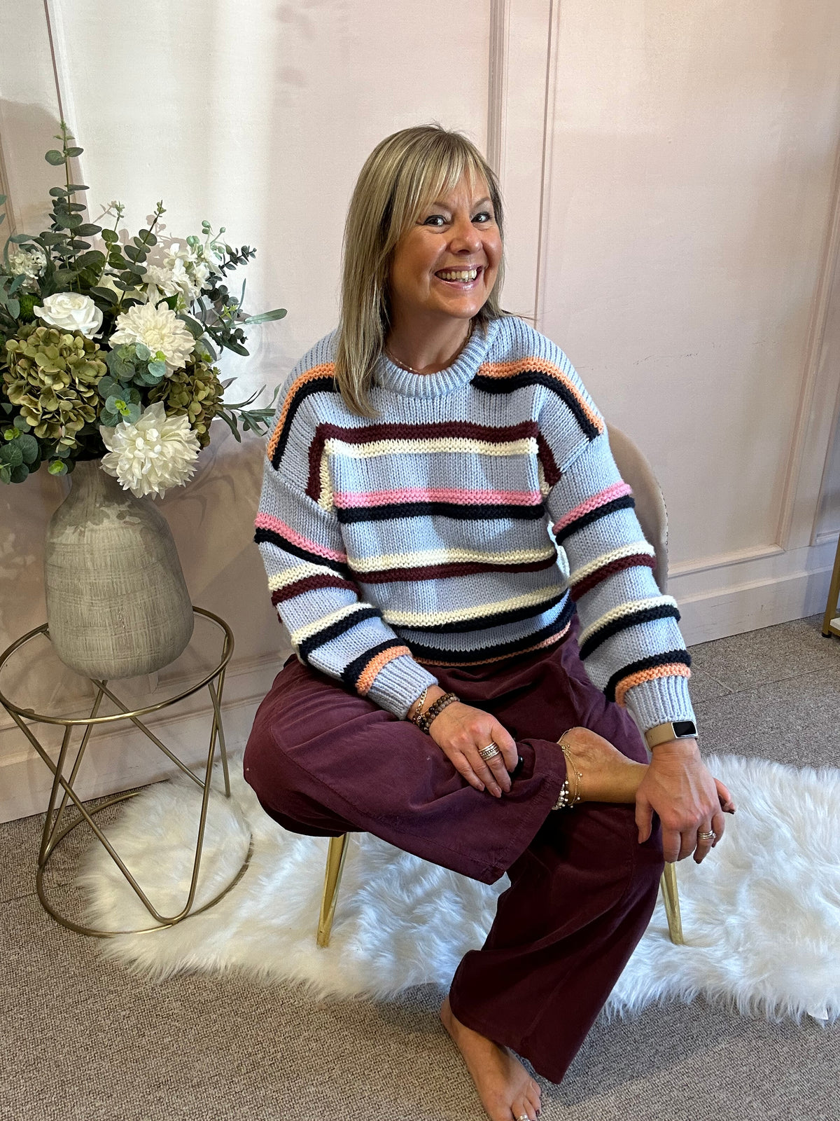 Candy Striped Jumper - Blue