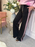 Load image into Gallery viewer, Quirky Side Striped Lounge Pant - Black/Pink
