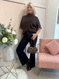 Load image into Gallery viewer, Sparkle Edge Turtle Neck Jumper - Brown
