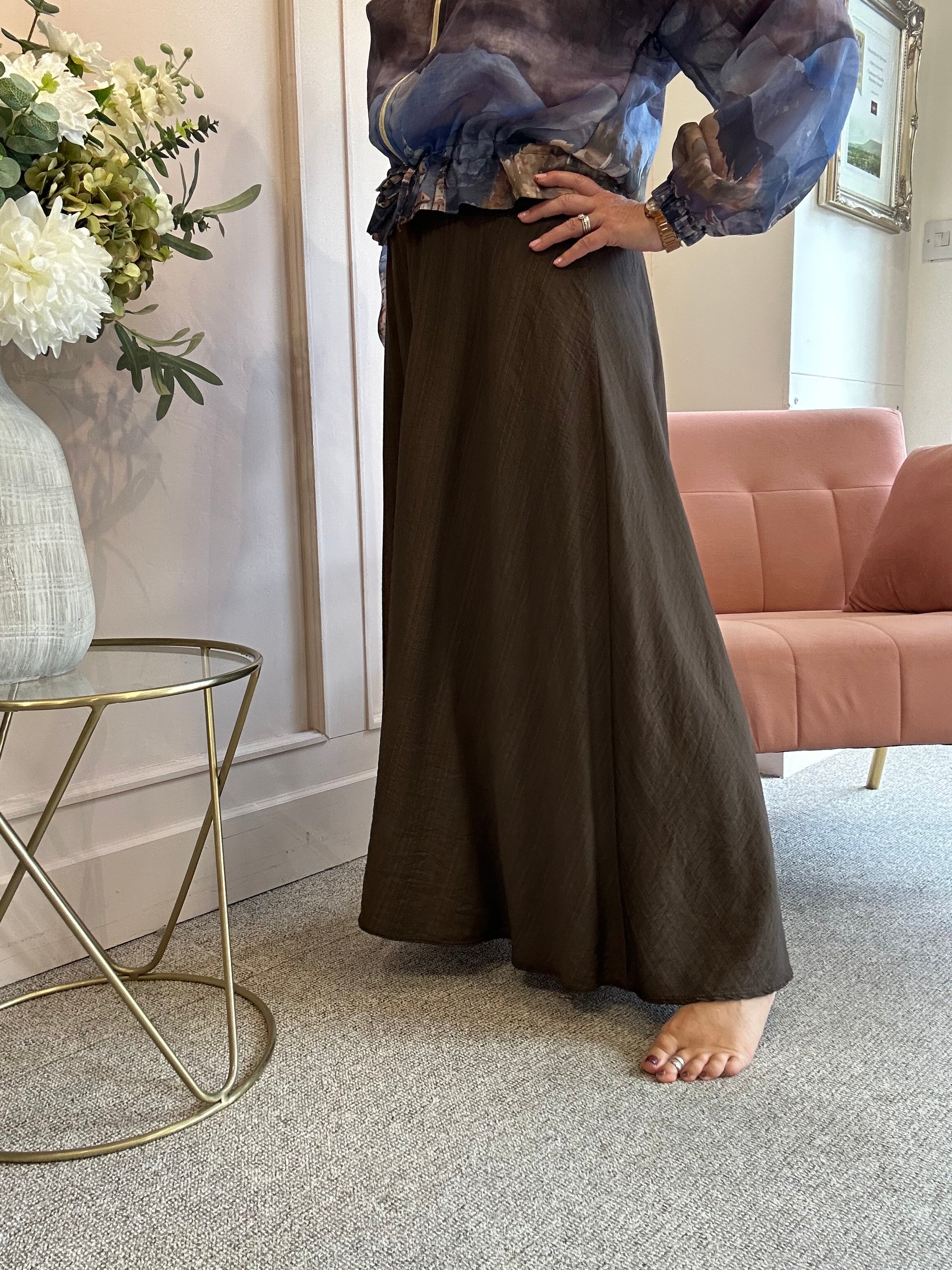 Wide Leg Pant - Chocolate Brown