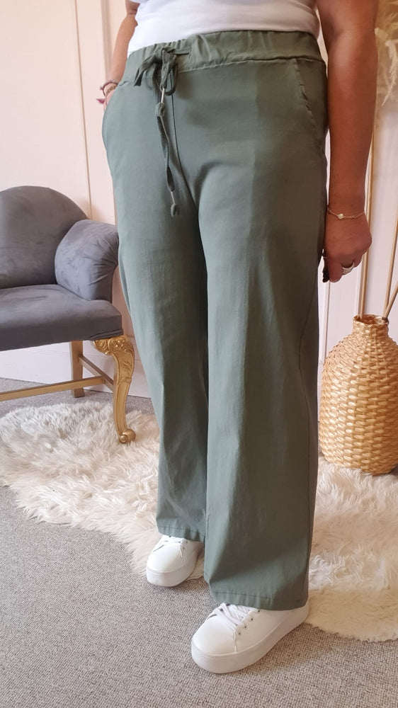Magic Wide Pant - Khaki - Wardrobe By Simone