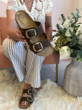 Load image into Gallery viewer, Violet Two Buckle Mule Sandal - Brown
