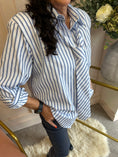 Load image into Gallery viewer, A Timeless Tie & Striped Shirt  - Blue/White - Wardrobe By Simone

