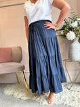 Load image into Gallery viewer, Gypsy Maxi Skirt - Navy - Wardrobe By Simone
