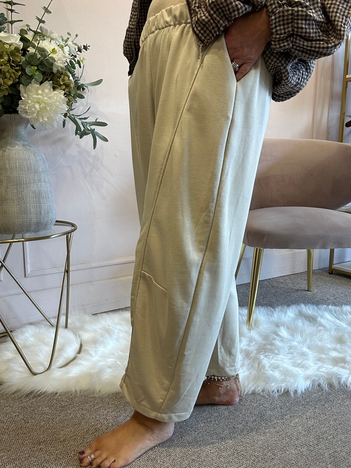 Baggy Barrel Jogger Pant - Oatmeal