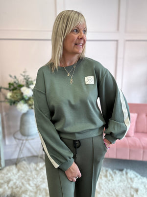 Little Smile Sweatshirt  - Khaki