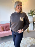 Load image into Gallery viewer, Sequin 'LA'  Detail Jumper -  Brown
