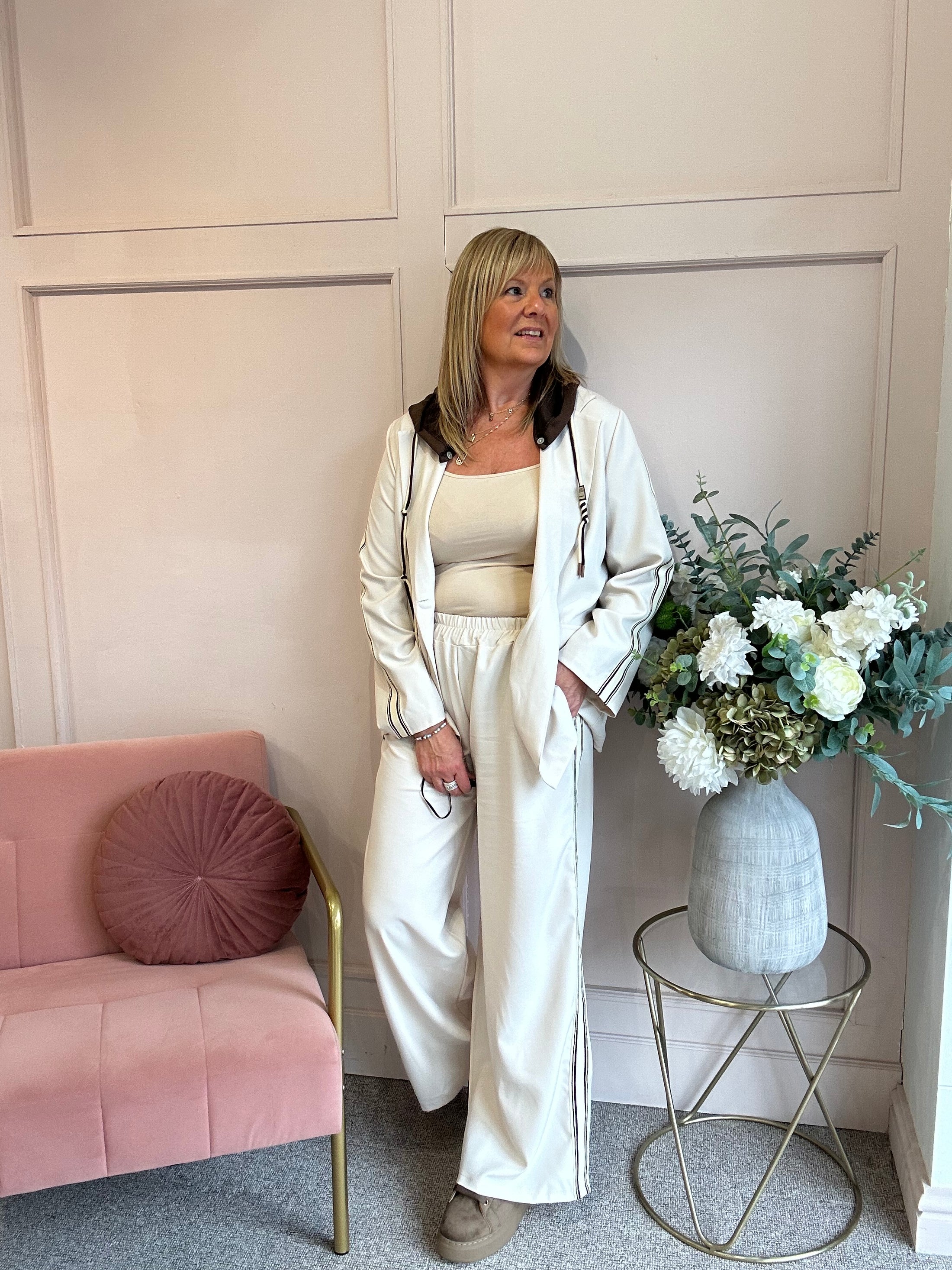 Blazer With Hood - Cream