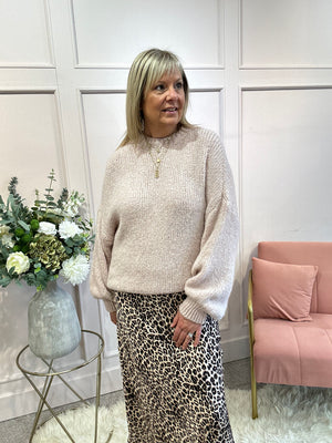 Chunky Knitted Jumper - Pink