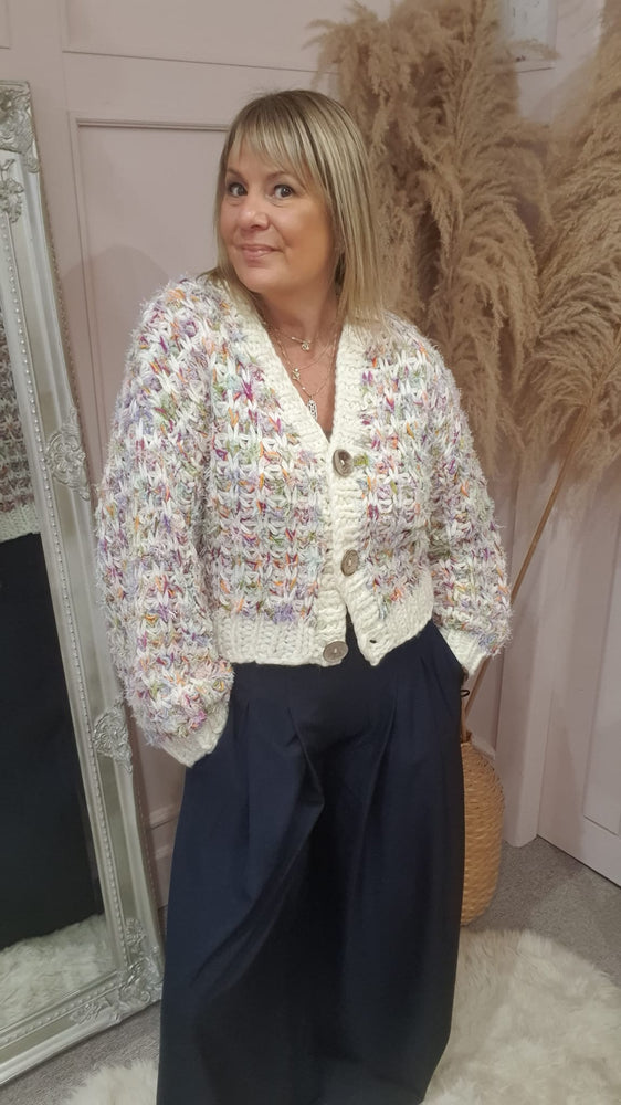 Chunky Knit Cardigan - Multi Colour