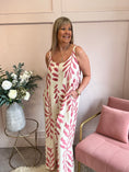 Load image into Gallery viewer, Botanical Dungarees - Cream/Dusky Pink - Wardrobe By Simone
