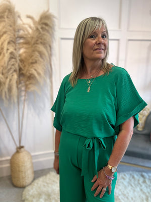 Stylish Jumpsuit - Emerald Green - Wardrobe By Simone
