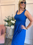 Load image into Gallery viewer, Rib Vest Top & Skirt Dress - Electric Blue
