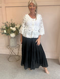 Load image into Gallery viewer, Crochet With Frill Edge Cardigan - White - Wardrobe By Simone

