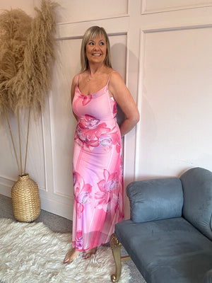 Orchid Bloom Maxi Sundress - Pink
